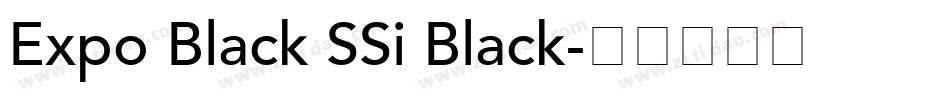 Expo Black SSi Black字体转换